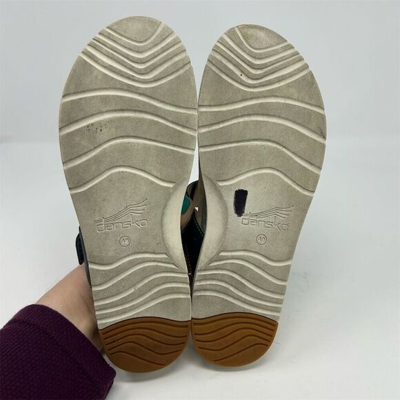 Dansko Cece Navy Blue Leather Slip On Thong Sandal Size 40 (US 9.5-10) Casual - Picture 9 of 12